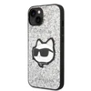 Apple iPhone 14 Plus Karl Lagerfeld dėklas Glitter Choupette Patch (KLHCP14MG2CPS) sidabrinės spalvos