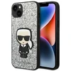 Apple iPhone 14 Plus Karl Lagerfeld dėklas Glitter Flakes Ikonik (KLHCP14MGFKPG) sidabrinės spalvos