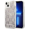 Apple iPhone 14 Plus Karl Lagerfeld dėklas Liquid Glitter Monogram sidabrinės spalvos