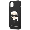 Dėklas Karl Lagerfeld KLHCP14MSLKHBK IPHONE 14 PLUS / 15 PLUS 6.7 "HARDCASE JUODA / Juodas SILICONE KARL`S HEAD