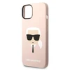 Dėklas Karl Lagerfeld KLHCP14MSLKHLP IPHONE 14 PLUS / 15 PLUS 6.7 "HARDCASE Rožinis / Rožinis SILICONE KARL`S HEAD
