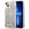 Apple iPhone 14 Karl Lagerfeld dėklas Liquid Glitter Monogram sidabrinės spalvos