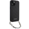 Apple iPhone 14 Karl Lagerfeld dėklas Saffiano Monogram Chain (KLHCP14SSACKLHPK) juodos spalvos