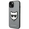 Karl Lagerfeld Saffiano Choupette Head Patch Case - dėklas skirtas Apple iPhone 14 Sidabrinis