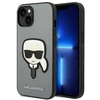 „Karl Lagerfeld Saffiano Karl's Head Patch“ dėklas, skirtas „iPhone 14“ - sidabrinis
