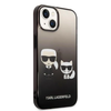 Dėklas Karl Lagerfeld KLHCP14STGKCK iPhone 14 6,1 "hardcase juodas / juodas Gradient Ikonik Karl &amp; Choupette