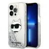 Apple iPhone 14 Pro Max Karl Lagerfeld dėklas Glitter Choupette Patch (KLHCP14XLNCHCS) sidabrinės spalvos