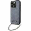 Karl Lagerfeld Saffiano Monogram Chain - dėklas skirtas Apple iPhone 14 Pro Max Sidabrinis