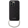 Karl Lagerfeld dėklas, skirtas iPhone 14 Pro Max 6,7 KLHCP14XSACKLHPK juodos spalvos kietas dėklas , skirtas Saffiano Mono Chain