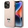 Apple iPhone 14 Pro Max Karl Lagerfeld dėklas Silicone Choupette Body light rožinės spalvos
