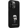 Apple iPhone 14 Pro Max Karl Lagerfeld silikoninis dėklas Ikonik Metal Pin (KLHCP14XSMHKNPK) juodos spalvos