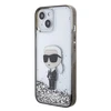 Apple iPhone 15 Karl Lagerfeld dėklas Liquid Glitter Ikonik (KLHCP15SLKKNSK) skaidrus