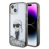 Apple iPhone 15 Karl Lagerfeld dėklas Liquid Glitter Ikonik (KLHCP15SLKKNSK) skaidrus