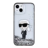 Apple iPhone 15 Karl Lagerfeld dėklas Liquid Glitter Ikonik (KLHCP15SLKKNSK) skaidrus
