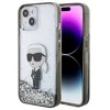 Apple iPhone 15 Karl Lagerfeld dėklas Liquid Glitter Ikonik (KLHCP15SLKKNSK) skaidrus