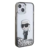 Apple iPhone 15 Karl Lagerfeld dėklas Liquid Glitter Ikonik (KLHCP15SLKKNSK) skaidrus