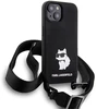 Apple iPhone 15 Karl Lagerfeld dėklas Crossbody silikoninis Choupette (KLHCP15SSCBSCNK) juodos spalvos