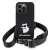 Karl Lagerfeld KLHCP15XSCBSCNK Apple iPhone 15 Pro Max 6.7″ kietas dėklas juodos spalvos Crossbody Silicone Choupe