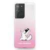 Samsung Galaxy S21 Ultra Karl Lagerfeld dėklas Choupette Fun (KLHCS21LCFNRCPI) rožinės spalvos