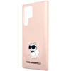 Karl Lagerfeld KLHCS23LSNCHBCP S23 Ultra S918 kietas dėklas rožinės spalvos Silicone Choupette