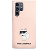 Samsung Galaxy S23 Ultra Karl Lagerfeld silikoninis dėklas Choupette (KLHCS23LSNCHBCP) rožinės spalvos
