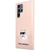 Samsung Galaxy S23 Ultra Karl Lagerfeld silikoninis dėklas Choupette (KLHCS23LSNCHBCP) rožinės spalvos