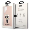 Samsung Galaxy S23 Karl Lagerfeld silikoninis dėklas Ikonik (KLHCS23LSNIKBCP) rožinės spalvos