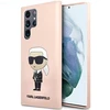 Samsung Galaxy S23 Karl Lagerfeld silikoninis dėklas Ikonik (KLHCS23LSNIKBCP) rožinės spalvos