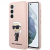 Samsung Galaxy S23 Plus Karl Lagerfeld silikoninis dėklas Ikonik (KLHCS23MSNIKBCP) rožinės spalvos