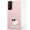 Samsung Galaxy S23 Karl Lagerfeld silikoninis dėklas Choupette (KLHCS23SSNCHBCP) rožinės spalvos