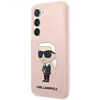 Samsung Galaxy S23 Karl Lagerfeld silikoninis dėklas Ikonik (KLHCS23SSNIKBCP) rožinės spalvos