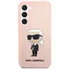Samsung Galaxy S23 Karl Lagerfeld silikoninis dėklas Ikonik (KLHCS23SSNIKBCP) rožinės spalvos