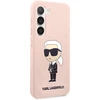 Samsung Galaxy S23 Karl Lagerfeld silikoninis dėklas Ikonik (KLHCS23SSNIKBCP) rožinės spalvos