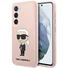 Samsung Galaxy S23 Karl Lagerfeld silikoninis dėklas Ikonik (KLHCS23SSNIKBCP) rožinės spalvos