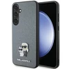 Samsung Galaxy S24 Plus Karl Lagerfeld dėklas Saffiano Karl &amp; Choupette Metal Pin (KLHCS24MPSAKCMPG) pilkos spalvos