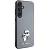 Samsung Galaxy S24 Plus Karl Lagerfeld dėklas Saffiano Karl &amp; Choupette Metal Pin (KLHCS24MPSAKCMPG) pilkos spalvos