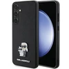 Samsung Galaxy S24 Plus Karl Lagerfeld dėklas Saffiano Karl & Choupette Metal Pin (KLHCS24MPSAKCMPK) juodos spalvos