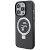 Apple iPhone 13 Pro Karl Lagerfeld dėklas Ring Stand Karl&amp;Choupettte MagSafe (KLHMP13LHMRSKCK) juodos spalvos