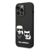 Karl Lagerfeld Liquid Silicone Karl & Choupette MagSafe - dėklas skirtas Apple iPhone 14 Pro Juodas