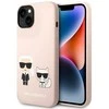 Apple iPhone 14 Plus Karl Lagerfeld dėklas silikoninis Karl & Choupette Magsafe (KLHMP14MSSKCI) rožinės spalvos