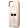 Dėklas Karl Lagerfeld KLHMP14SSLKHLP iPhone 14 6.1 "hardcase light pink / light pink Silicone Karl`s Head Magsafe