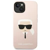Dėklas Karl Lagerfeld KLHMP14SSLKHLP iPhone 14 6.1 "hardcase light pink / light pink Silicone Karl`s Head Magsafe