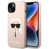 Dėklas Karl Lagerfeld KLHMP14SSLKHLP iPhone 14 6.1 "hardcase light pink / light pink Silicone Karl`s Head Magsafe