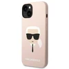 Dėklas Karl Lagerfeld KLHMP14SSLKHLP iPhone 14 6.1 "hardcase light pink / light pink Silicone Karl`s Head Magsafe