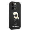 Apple iPhone 14 Pro Max Karl Lagerfeld dėklas silikoninis NFT Ikonik Magsafe (KLHMP14XSNIKBCK) juodos spalvos