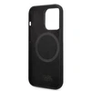 Apple iPhone 14 Pro Max Karl Lagerfeld dėklas silikoninis NFT Ikonik Magsafe (KLHMP14XSNIKBCK) juodos spalvos