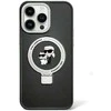 Karl Lagerfeld KLHMP15MHMRSKCK Apple iPhone 15 Plus / 14 Plus 6.7″ juodos spalvos kietas dėklas Ring Stand Karl&Cho