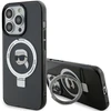 Apple iPhone 15 Pro Max Karl Lagerfeld dėklas Ring Stand Karl Head MagSafe (KLHMP15XHMRSKHK) juodos spalvos