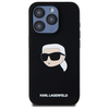 Karl Lagerfeld KLHMP15XSKHPPLK Apple iPhone 15 Pro Max 6.7" dėklas telefonui juodos spalvos silikoninis Karl Head Print MagSafe