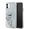 Karl Lagerfeld Liquid Glitter Choupette Head MagSafe Apple iPhone 11 / Xr - dėklas telefonui skaidrus